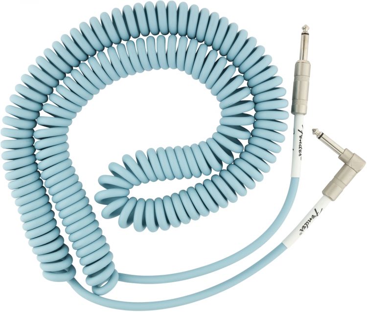 Fender Original Coil Cable Düz/L Uç 9 Metre Daphne Blue Kablo