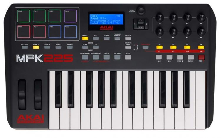 AKAI MPK225 Müzik Prodüksiyonu Klavye Kontrol Cihazı