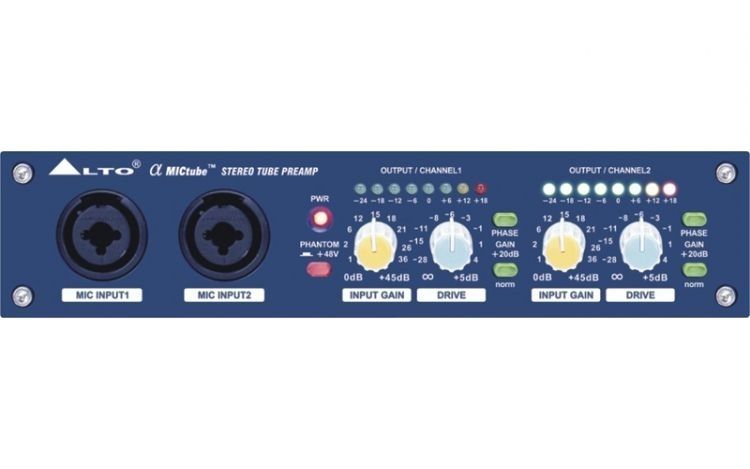 ALTO Alfa MicTube II Stereo Tube Mic Preamp