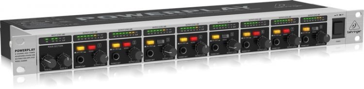 POWERPLAY HA8000 V2 8-Kanal Yüksek Çıkışlı Kulaklık Mix ve Dağıtım Amfisi