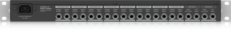 POWERPLAY HA8000 V2 8-Kanal Yüksek Çıkışlı Kulaklık Mix ve Dağıtım Amfisi