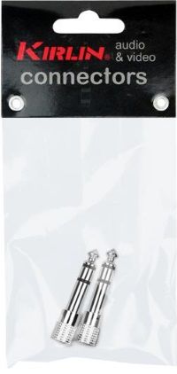KIRLIN 1/4 inç TRS M - 3.5mm TRS F, 2li Nickel Kaplı Dönüştürücü