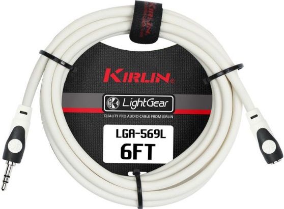 KIRLIN LGA-569L-3M-WH CS 3,5mm, 1/4 inç TRS PLUG