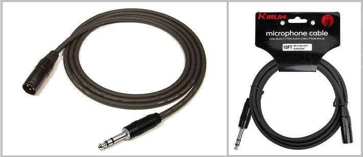 KIRLIN MP-273B-3M-BK XLR-TRS 3 Metre Kablo