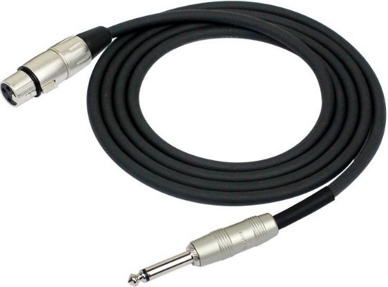 KIRLIN MP-482PR-3M-BK 24AWG XLR F-1/4 MONO PLUG