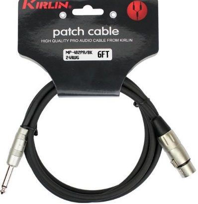 KIRLIN MP-482PR-3M-BK 24AWG XLR F-1/4 MONO PLUG