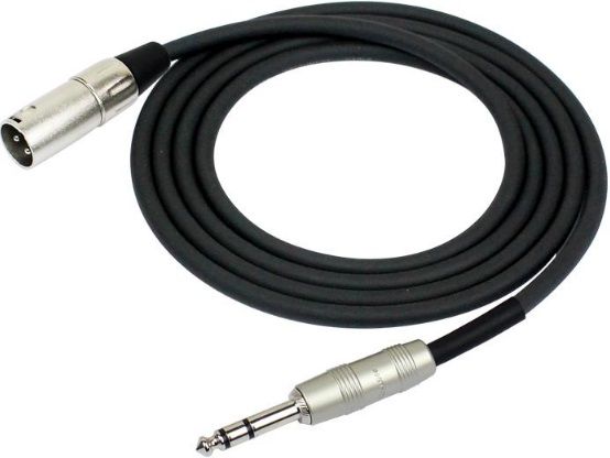 KIRLIN MP-483PR-3M-BK 3 Metre XLR-TRS Stereo Kablo