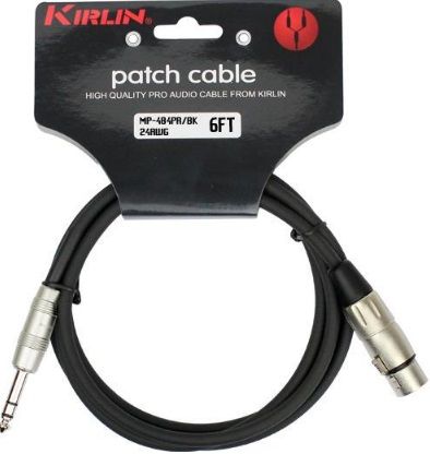 KIRLIN MP-484PR-3M-BK 24AWG XLR F-1/4 TRS PLUG