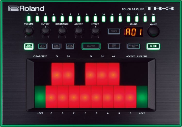 ROLAND AIRA TB-3 Touch Bassline Synthesizer