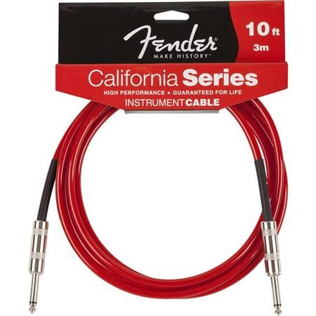 Fender 10 inç California Instrument Cable Candy Apple Red Enstrüman Kablosu