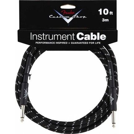 Fender 10 inç Custom Shop Performance Series Cable Black Tweed Enstrüman Kablosu