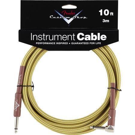 Fender 10 inç Custom Shop Performance Series Cable Angled Tweed Enstrüman Kablosu