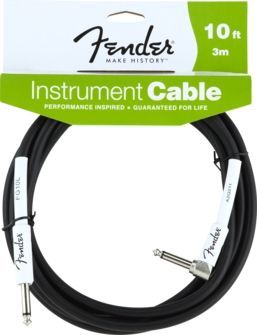 Fender 10 inç Performance Series Instrument Cable Angled Black Enstrüman Kablosu