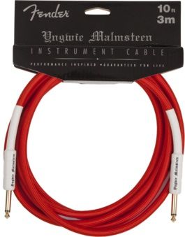 Fender 10 inç Yngwie Malmsteen Instrument Cable Red Enstrüman Kablosu