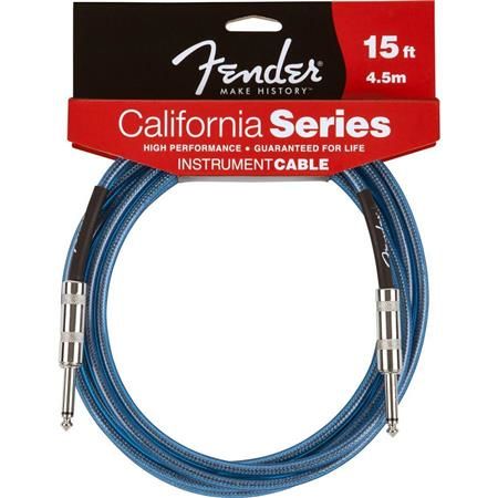 Fender 15 inç California Instrument Cable Lake Placid Blue Enstrüman Kablosu