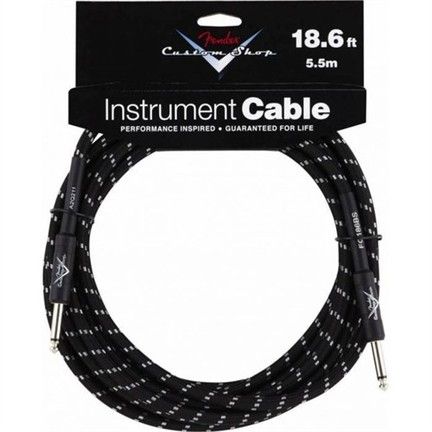 Fender 18.6 inç Custom Shop Performance Series Cable Black Tweed Enstrüman Kablosu