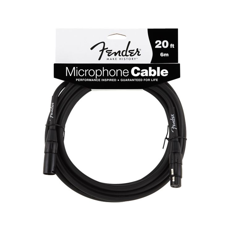 Fender 20 inç Performance Series Microphone Cable Black Mikrofon Kablosu