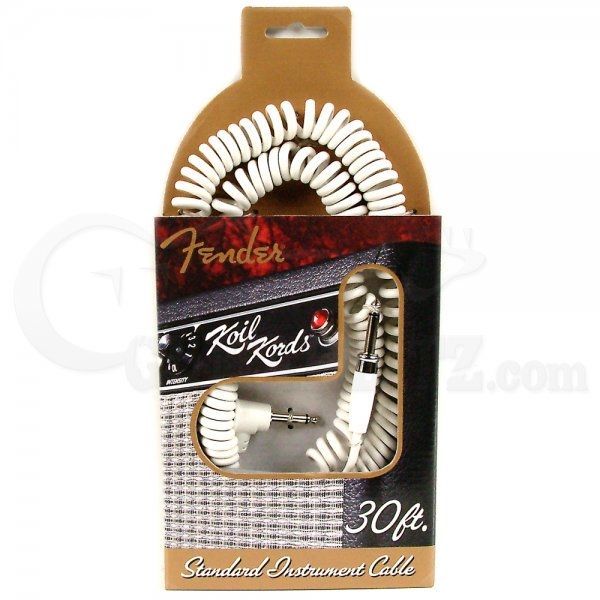 Fender 30 inç Koil Kord Instrument Cable WHT