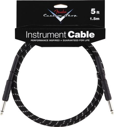 Fender 5 inç Custom Shop Performance Series Cable Black Tweed Enstrüman Kablosu