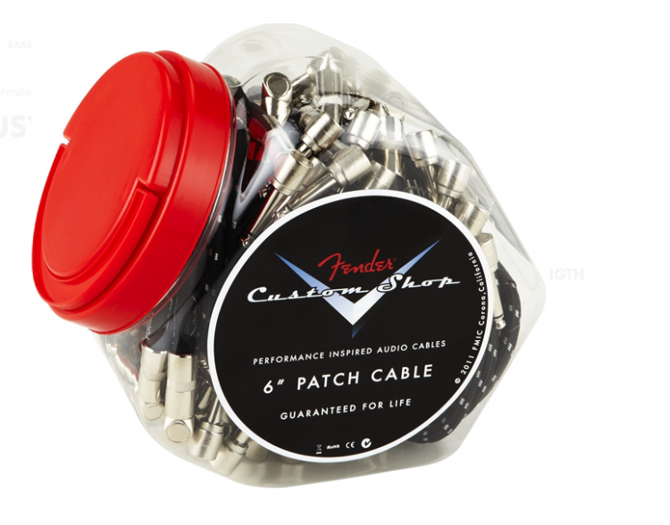 Fender 6 inç Custom Shop Performance Series Cable Bowl (20) Black Tweed Enstrüman Kablosu
