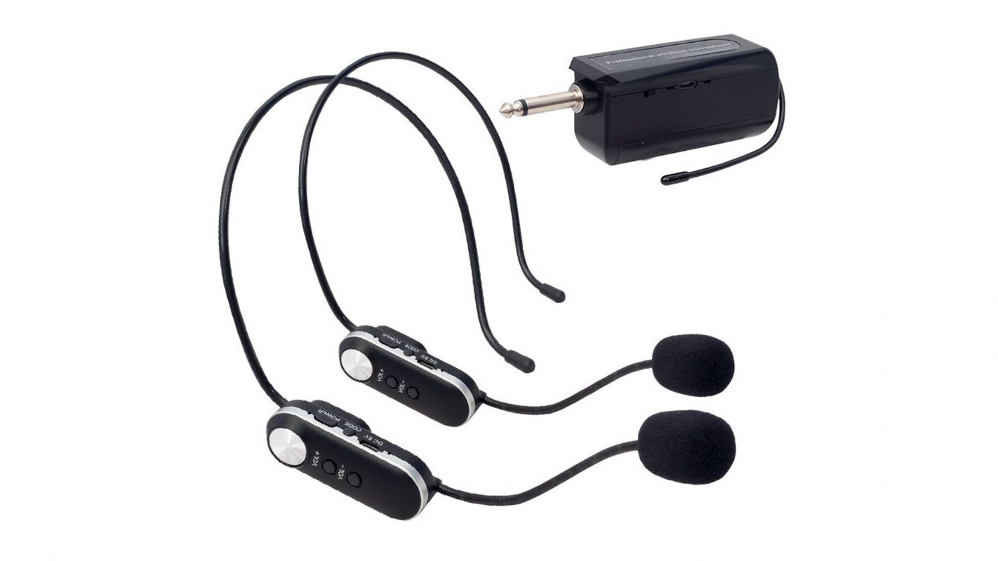 MV-1307HH 2 Headset Şarjlı Kablosuz Uhf Telsiz Mikrofon